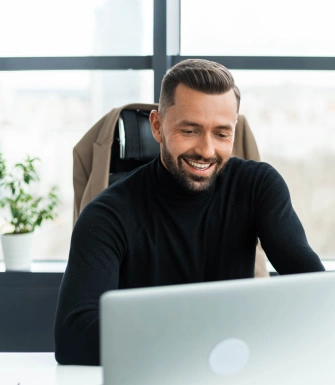 person, laptop